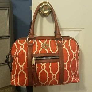 Spartina 449 Cream/Rust Orange handbag.